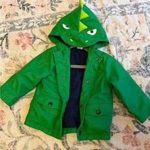 Little Me Green Dinosaur Raincoat
